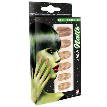 Set Of 12 Self-Adhesive Witch Nails
