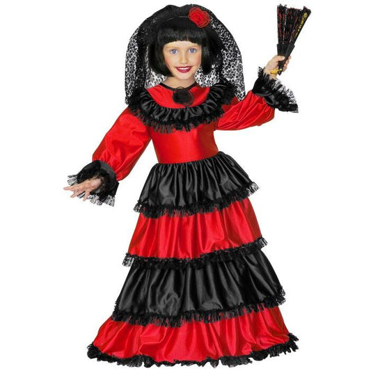 Señorita  Dress With Wire Hoop, Lace Headpiece 