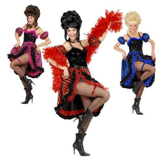 Can Can Dancer 3 Colors Ass.  Dress, Sleevelettes, Garter 