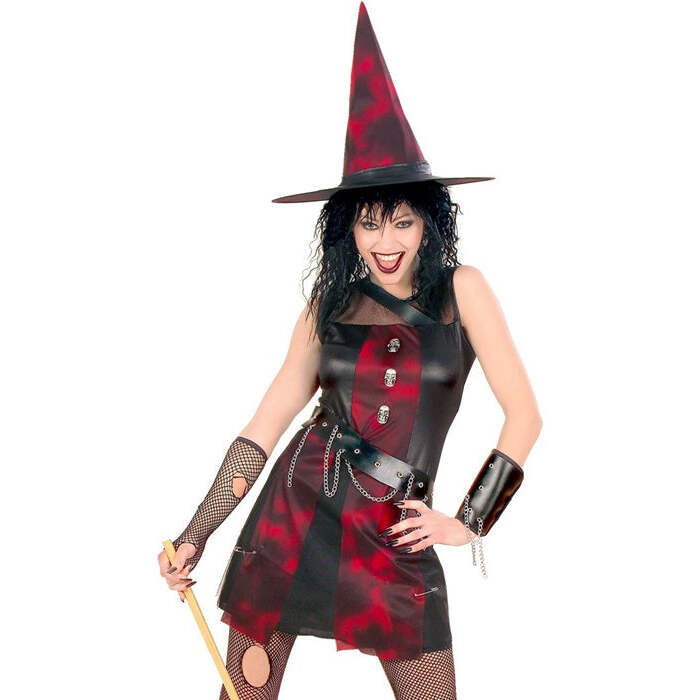 Punk Witch  Dress, Armband, Hat 