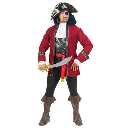 Booty Island Pirate  Coat, Vest With Jabot, Pants With Boot Covers, Belt, Hat, Eye-Patch 
