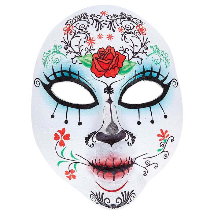 Dia De Los Muertos Half Face Fabric Mask