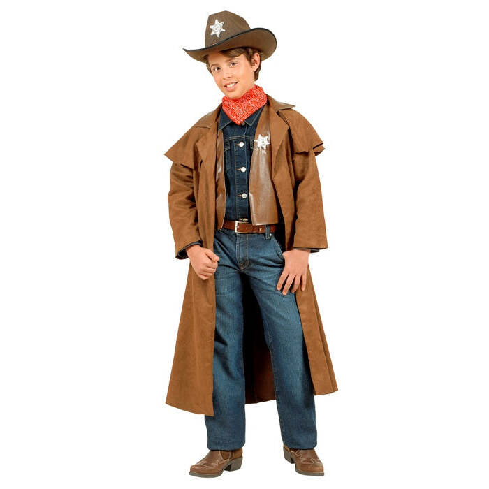 Cowboy Suedelook  Duster, Vest, Sheriff Star, Bandana 