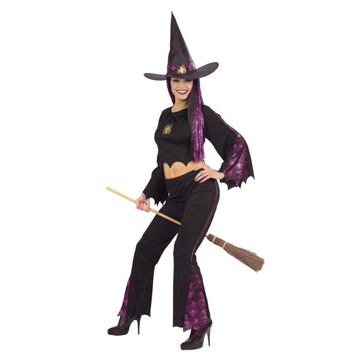 Witch  Top With Light-Up Spider, Pants, Hat  