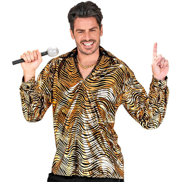 The 70S Disco Style - Golden Waves  Shirt 