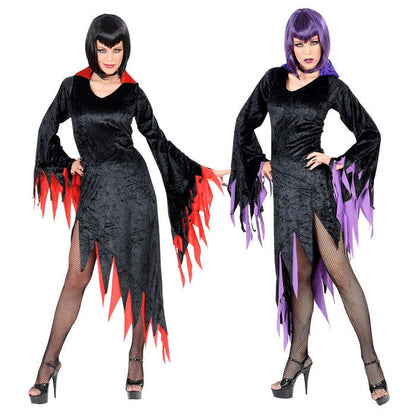 Dark Mistress Velvet - 2 Colors Ass.  Dress With Collar, Choker 