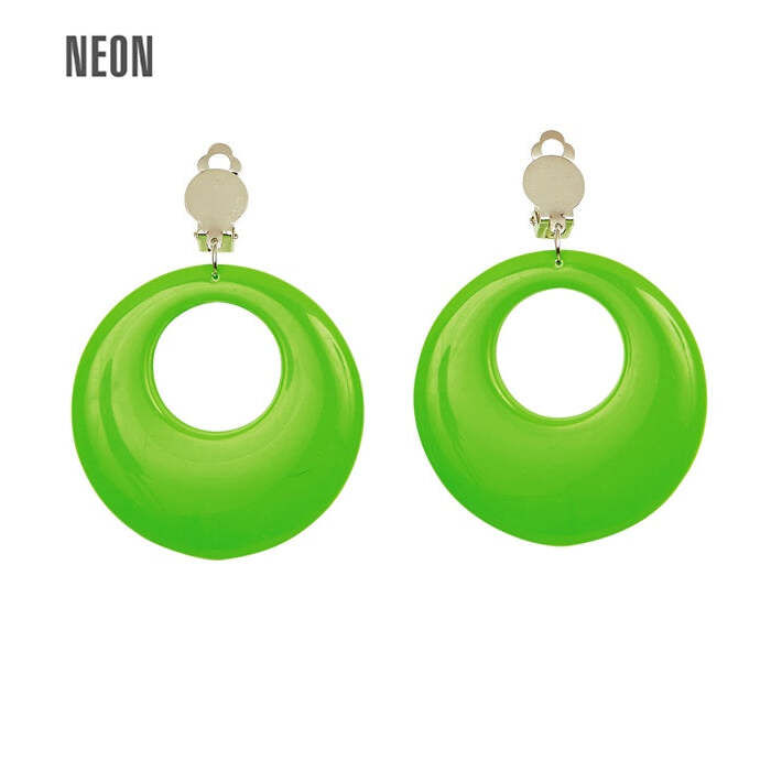 Pair Of Neon Green Earrings