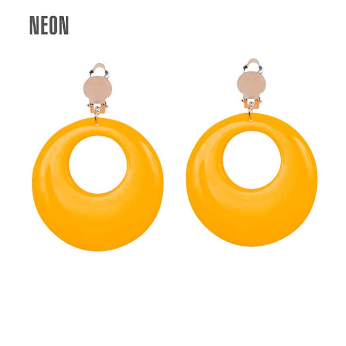 Pair Of Neon Yellow Earrings