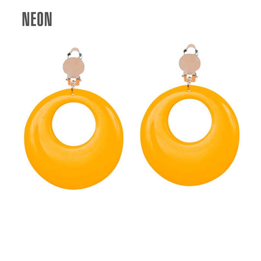 Pair Of Neon Yellow Earrings