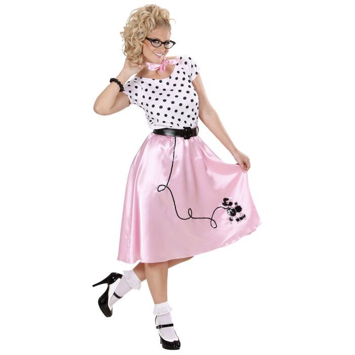 50S Poodle Girl  Dress, Belt, Neckerchief 