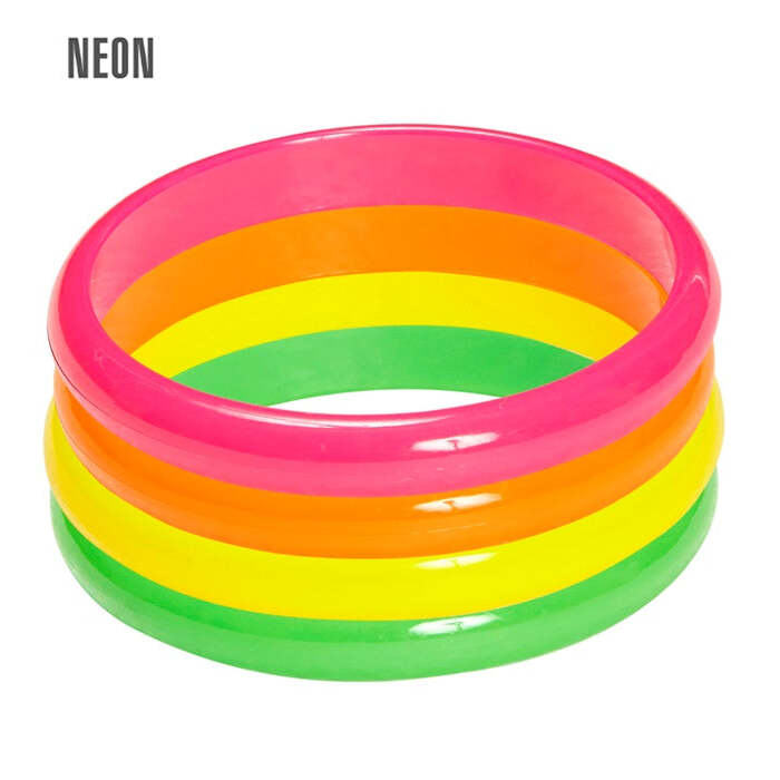 Set Of 4 Neon Bracelets