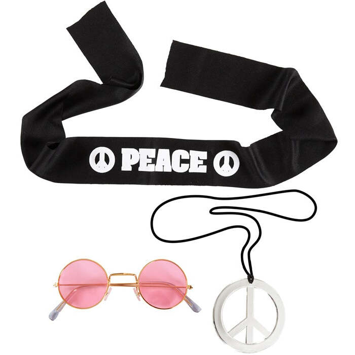 Set Hippie  Headband, Glasses, Necklace 