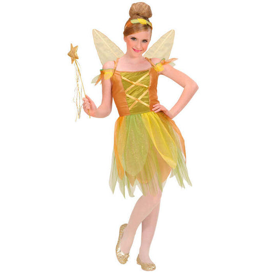 Golden Forest Pixie  Dress, Wings, Headband 