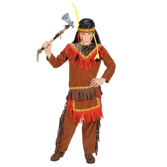 Indian  Coat, Pants, Headband With Feather 