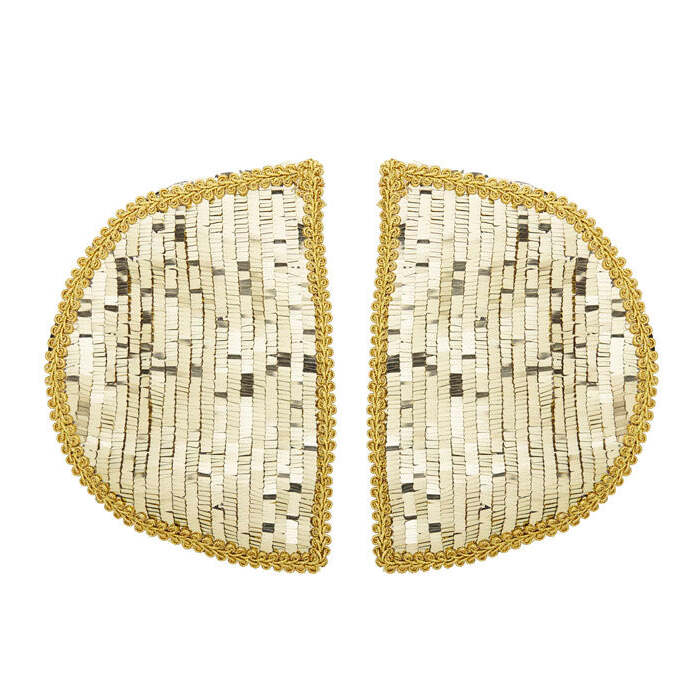 Pair Of Sequin Gold Epauletten