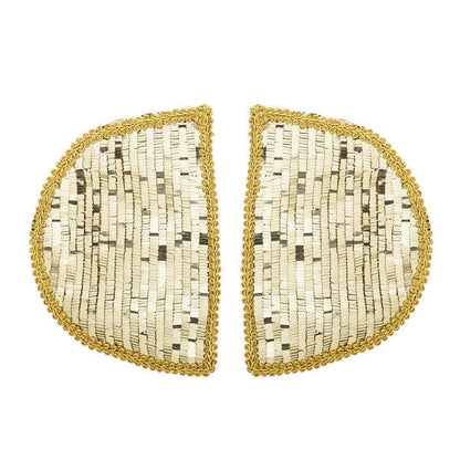 Pair Of Sequin Gold Epauletten