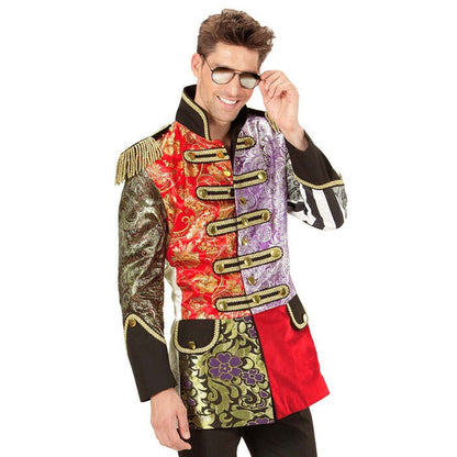 Jacquard Patchwork Parade Coat For Man