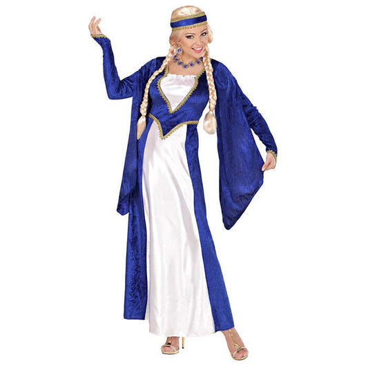 Renaissance Queen Velvet - Blue -  Dress, Headpiece 