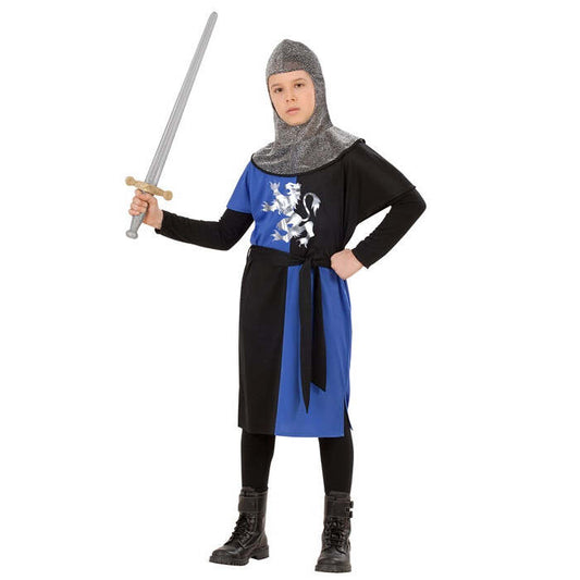 Medieval Warrior - Blue  Coat, Belt, Hood 