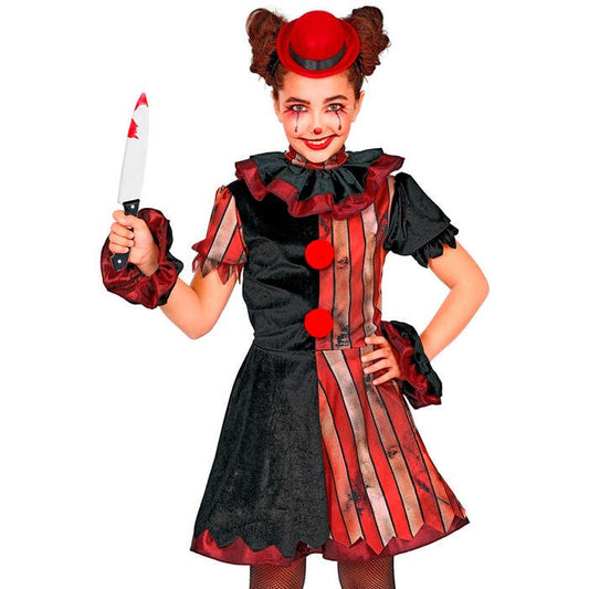 Wicked Clown  Dress, Pettiskirt, Ruff, Cuffs, Mini Hat 