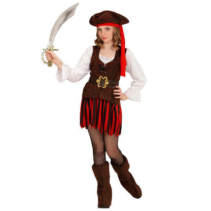 Caribbean Pirate Girl  Dress, Belt, Boot Covers, Headband, Hat 