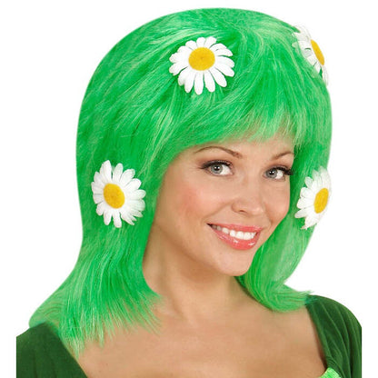 Mother Nature Wig With Daisies In Polybag