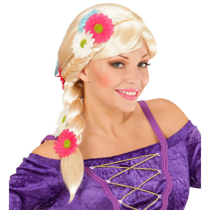 Rapunzel Wig With Flowers In Box
