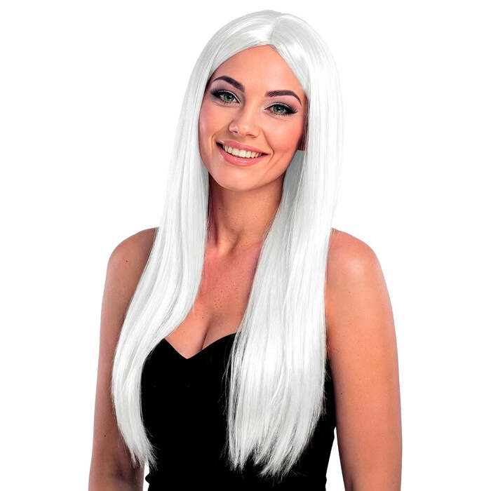 White Glamour Wig In Polybag