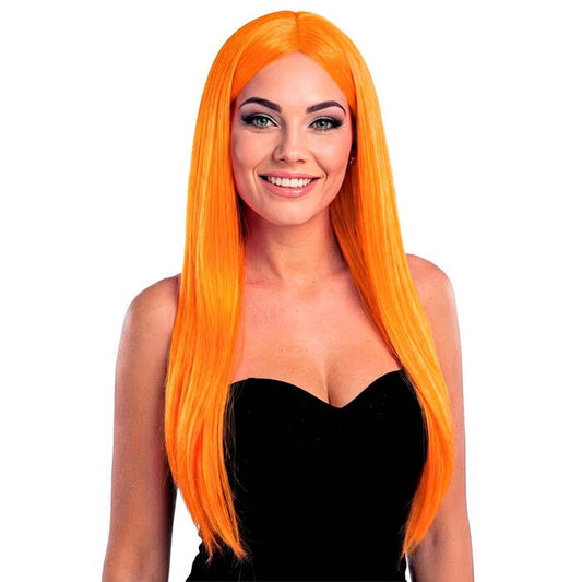 Orange Glamour Wig In Polybag