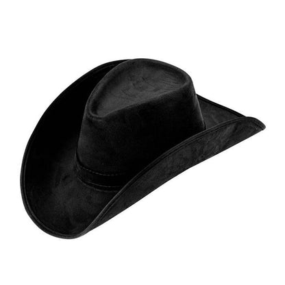 Suede Look Black Cowboy Hat