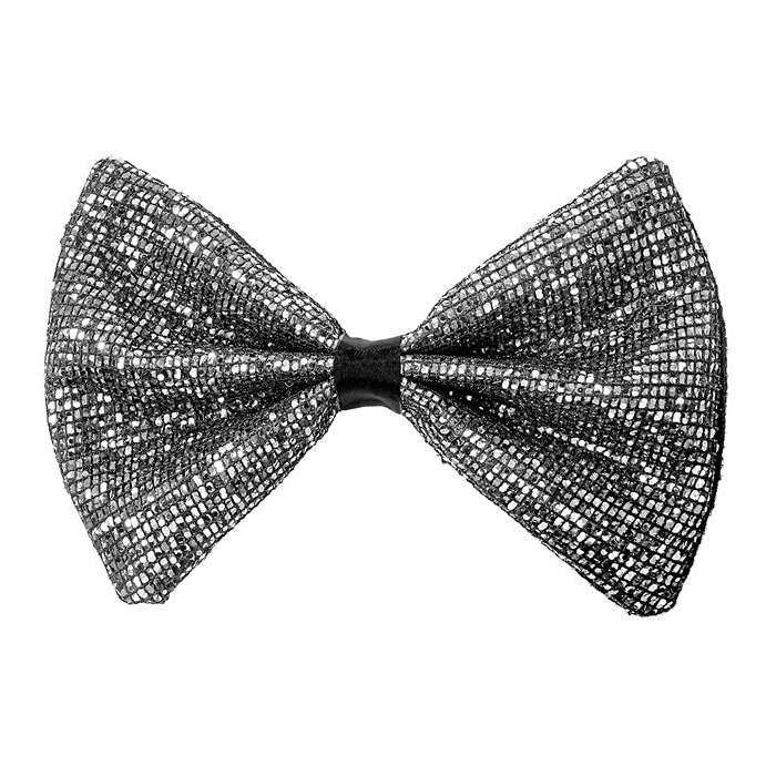 Silver Square  Bow Tie