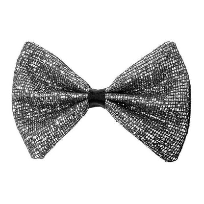 Silver Square  Bow Tie