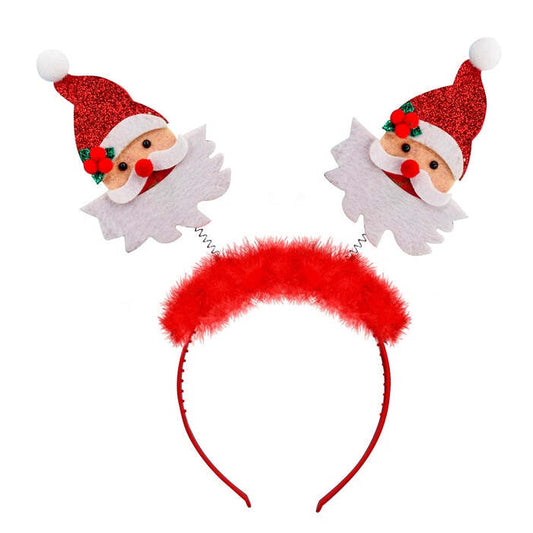 Santa Claus Head Bopper With Marabou & Tinsel