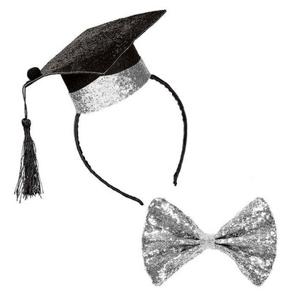 Graduate Set  Mini Graduate Hat On Headband &  Bow Tie 