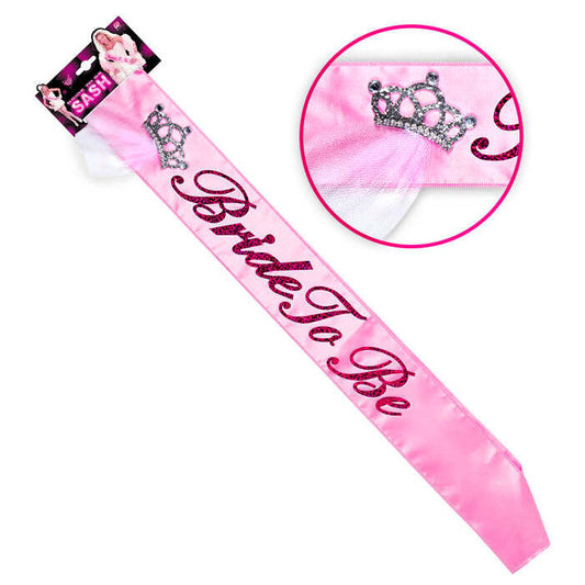 Bride To Be Double Layer Satin Sash With Wedding Veil Tiara