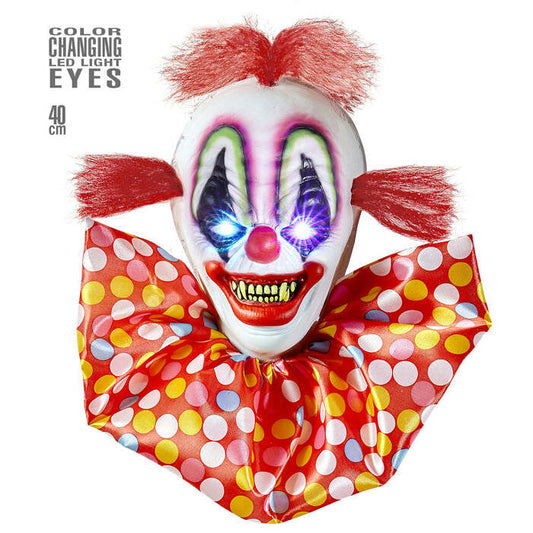 Horror Clown With Color Changing Flashing Led Light Eyes 40 Cm 