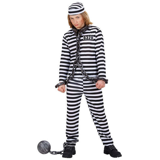 Convict White/Black  Coat, Pants, Hat 