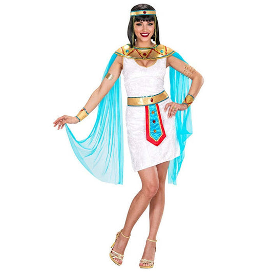 Egyptian Queen  Dress, Collar With Veils, Belt, Bracelets, Beaded Headpiece 