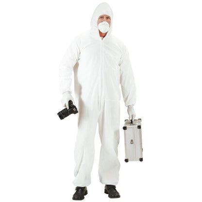 Crime Scene Investigator  Hooded Jumpsuit, Mask, Gloves 