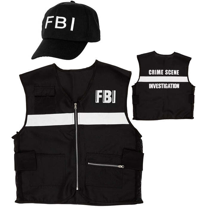 Fbi Crime Scene Investigator  Vest, Cap 