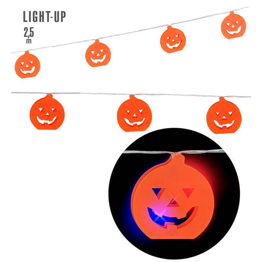 Color Changing Pumpkin Light Chain 2,5 M - 10 Lights