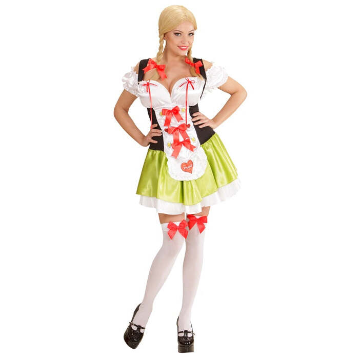 Bavarian Beer  Dress, Bow Hair Clips 