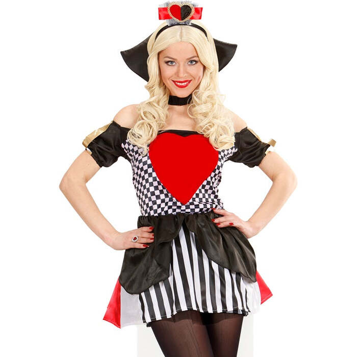 Queen Of Hearts  Dress, Choker With Collar, Headpiece 