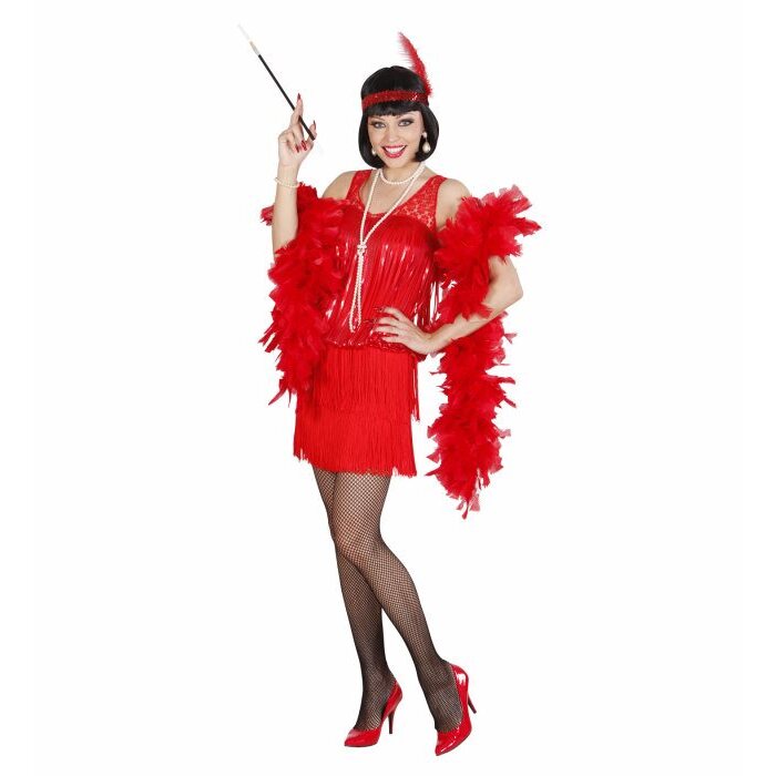 Roaring 20S Flapper  Dress, Headband With Feather 