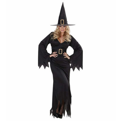 Elegant Witch  Dress, Belt, Hat 