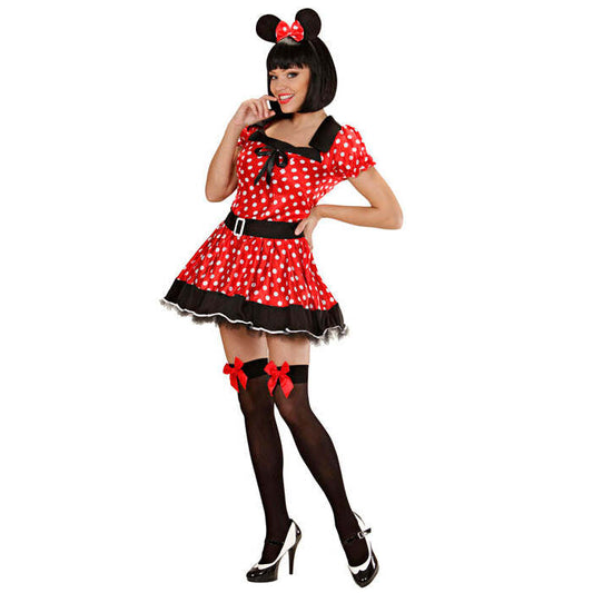 Mouse Girl  Dress With Sewn-In Petticoat, Ears 