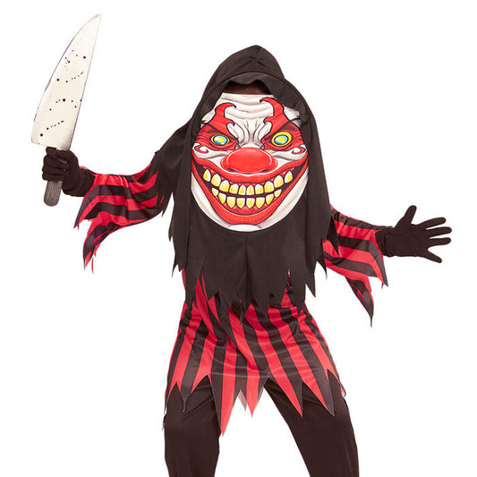 Horror Clown  Robe, Oversized Hooded Mask 