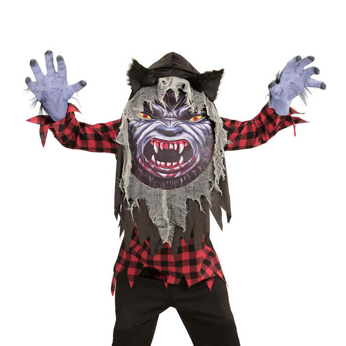 Werewolf  Robe, Oversized Hoodedmask 