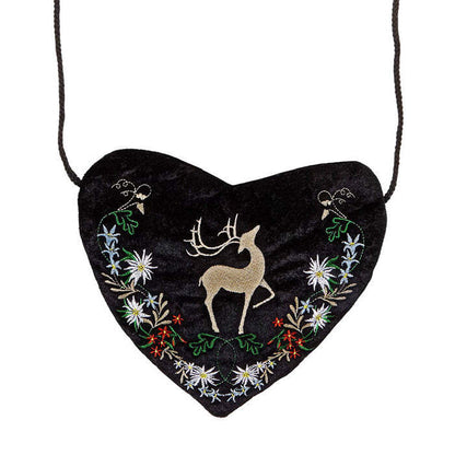 Embroidered Bavarian Heart Purse