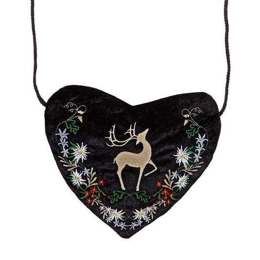 Embroidered Bavarian Heart Purse